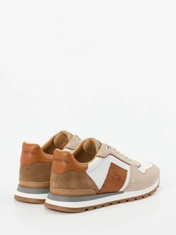 – Sneaker aus Kalbleder und Veloursleder Beige*La Martina Discount