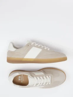 Herren La Martina – Sneaker aus Veloursleder in grau