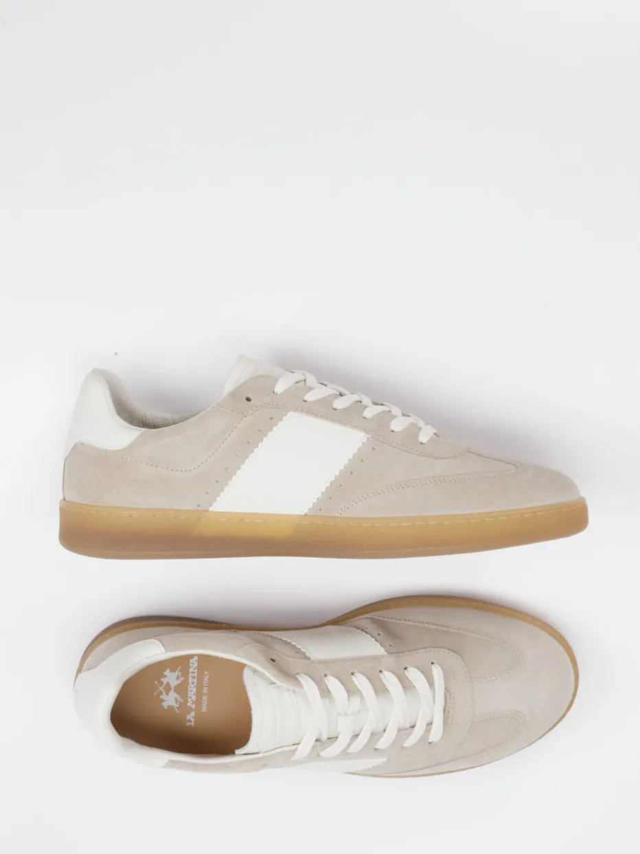 Herren La Martina – Sneaker aus Veloursleder in grau