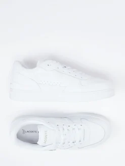 Damen Lacoste – Sneaker aus Glattleder mit Goldakzenten
