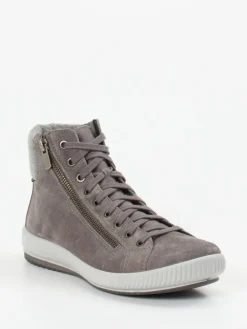 Damen Legero – High-Top Sneaker aus Veloursleder Taupe