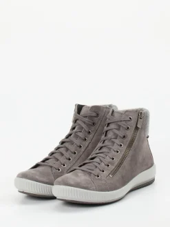 Damen Legero – High-Top Sneaker aus Veloursleder Taupe