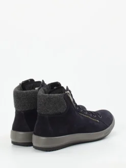 Damen Legero – High-Top Sneaker aus Veloursleder Dunkel