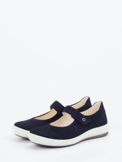 Damen Legero – Mary Janes aus Veloursleder in Dunkel