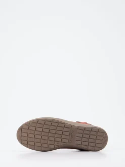 Damen Legero – Schnürboots aus Veloursleder ziegelrot