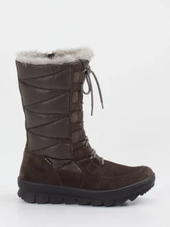 Damen Legero – Winterstiefel aus Veloursleder dunkelbraun