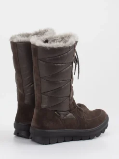 Damen Legero – Winterstiefel aus Veloursleder dunkelbraun