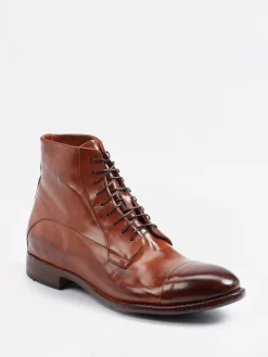 – Schnürboots aus Kalbleder in Cognac*Lemargo New
