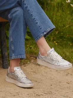 Damen Lemargo – Sneaker aus Metallicleder farben