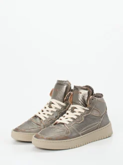 Damen Lemargo – Sneaker aus Metallicleder Bronzebraun