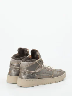 Damen Lemargo – Sneaker aus Metallicleder Bronzebraun