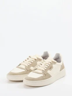 Damen Lemargo – Sneaker aus Velours- und Glattleder Creme