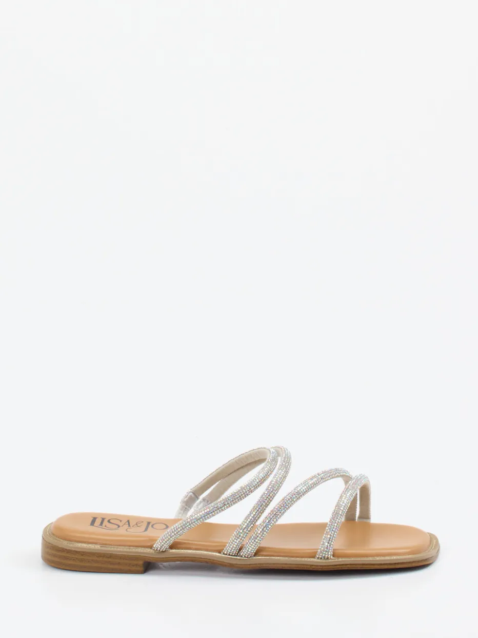 Lisa&Jo – Zehensandalen aus Metallic mit Strass*Lisau0026Jo Best