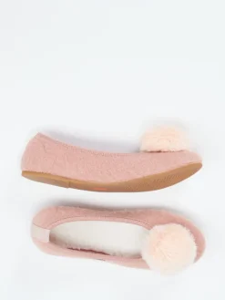 – Ballerina-Hausschuhe aus Wolle altrosa*Living Kitzbühel Outlet