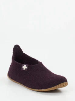 Damen Living Kitzbühel – Filzhausschuh aus Wollfilz Dunkelpflaume
