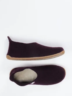 Damen Living Kitzbühel – Filzhausschuh aus Wollfilz Dunkelpflaume