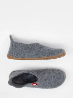– Filzpantoffeln aus Wolle mittelgrau*Living Kitzbühel New