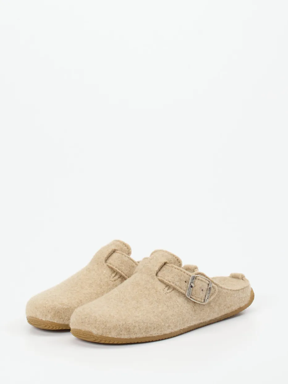 Damen Living Kitzbühel – Hausschuhe aus Wollfilz beige
