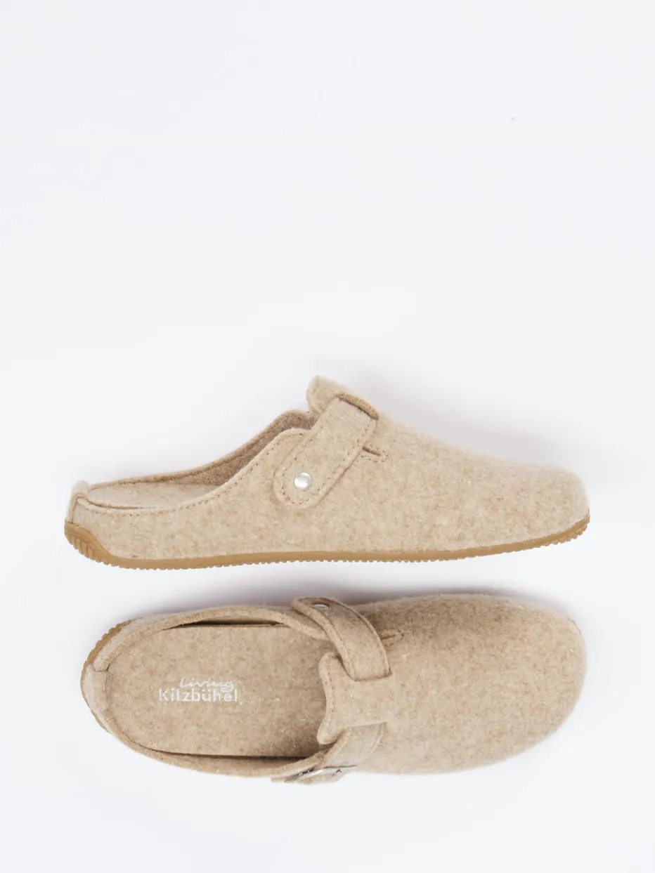 Damen Living Kitzbühel – Hausschuhe aus Wollfilz beige