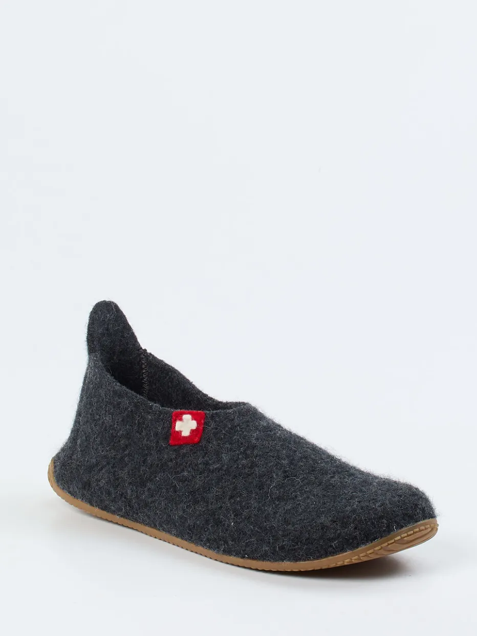 Herren Living Kitzbühel – Hüttenschuh aus Wollfilz anthrazit