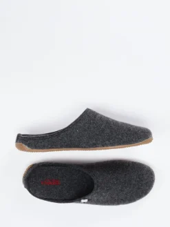 Herren Living Kitzbühel – Pantoffel aus Wollfilz anthrazit