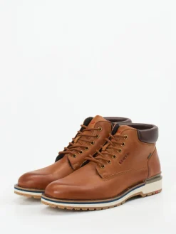 Herren Lloyd – Schnürboots aus Glattleder cognac