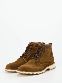 Herren Lloyd – Schnürboots aus Veloursleder cognac