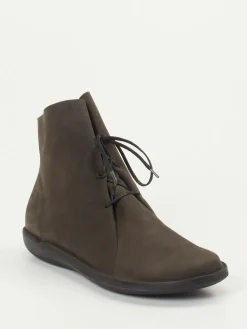 Damen LOINTS OF HOLLAND – Schnürstiefelette aus Nubukleder dunkelbraun