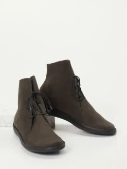 Damen LOINTS OF HOLLAND – Schnürstiefelette aus Nubukleder dunkelbraun