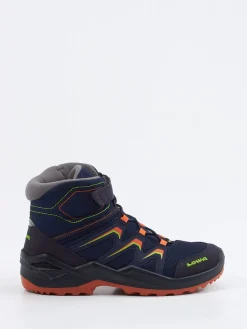 Kinder Lowa – Klettboots aus Veloursleder Dunkel