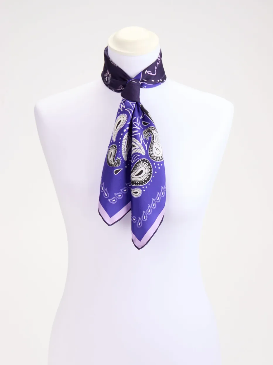 Damen Lua Accessories – Bandana aus Seide in Indigo