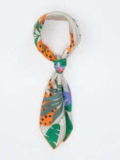 Damen Lua Accessories – Nickituch aus Satin mit Tierprint