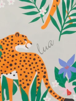 Damen Lua Accessories – Nickituch aus Satin mit Tierprint