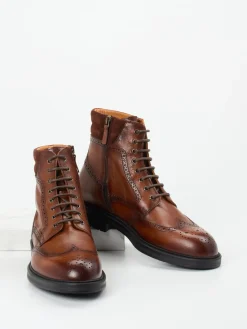 – Brogue-Boots aus Kalbleder in*Magnanni New