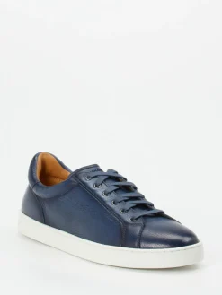 Herren Magnanni – Sneaker aus genarbtem Hirschleder Dunkel