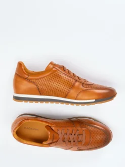 – Sneaker aus geprägtem Leder cognac*Magnanni Clearance