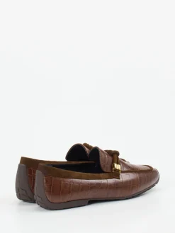 Damen Mania – Loafer aus geprägtem Leder in