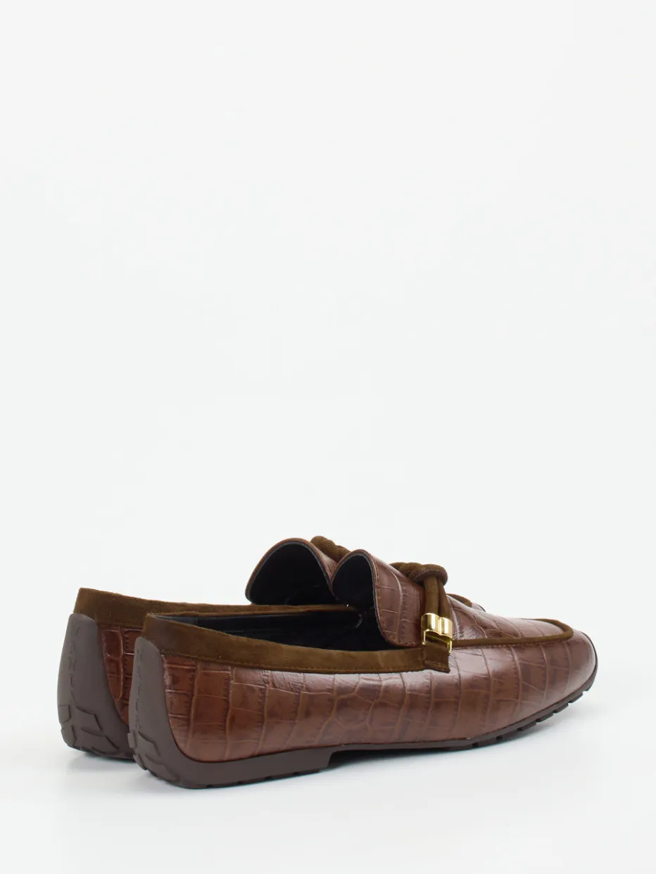 Damen Mania – Loafer aus geprägtem Leder in