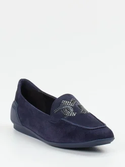 Damen Mania – Loafer aus Veloursleder mit Strassbesatz