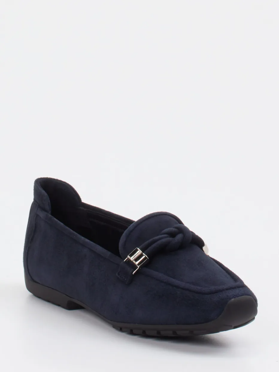 Damen Mania – Loafer aus Veloursleder Dunkel