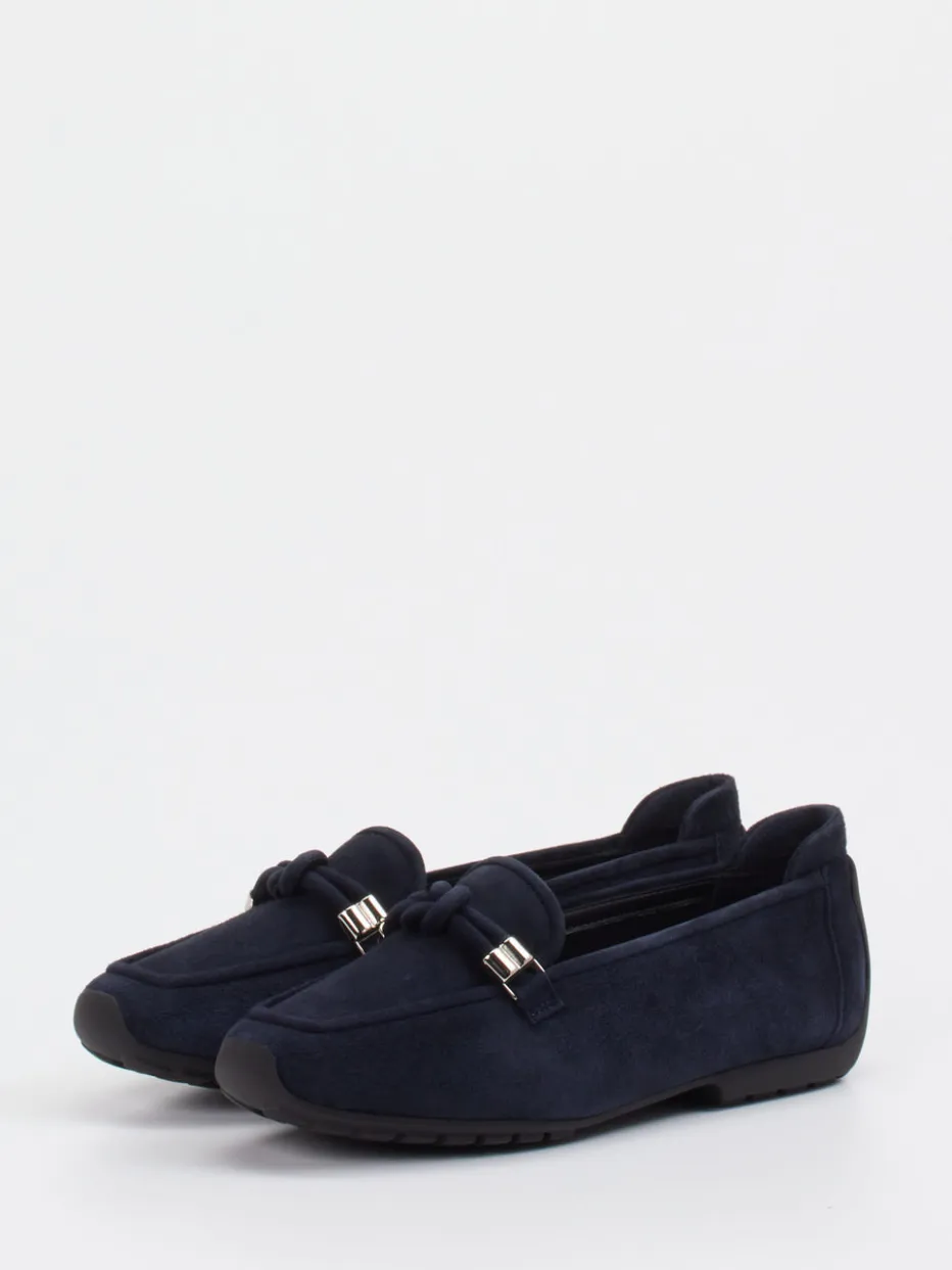 Damen Mania – Loafer aus Veloursleder Dunkel