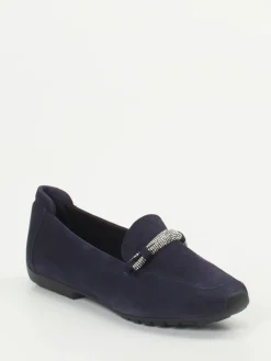 Damen Mania – Loafer aus Veloursleder in Dunkel