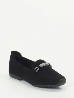 Damen Mania – Loafer aus Veloursleder mit Strassdetail