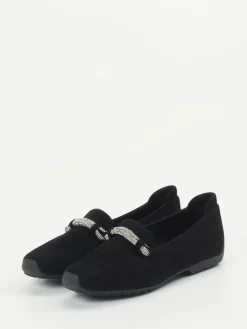 Damen Mania – Loafer aus Veloursleder mit Strassdetail