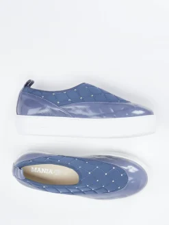 Damen Mania – Slip-On Sneaker aus Velourleder in grau