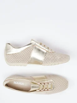 Damen Mania – Sneaker aus Veloursleder in -Beige