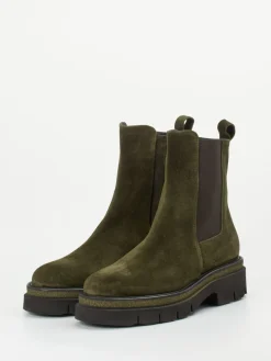 – Chelsea Boots aus Veloursleder Oliv*Mannori New