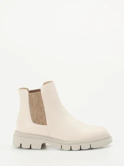 – Chelsea Boots aus Lammleder cremeweiß*Mannori Outlet