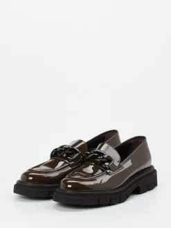 Damen Mannori – Chunky Loafer aus Lackleder schoko