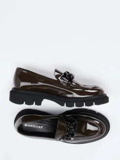 Damen Mannori – Chunky Loafer aus Lackleder schoko